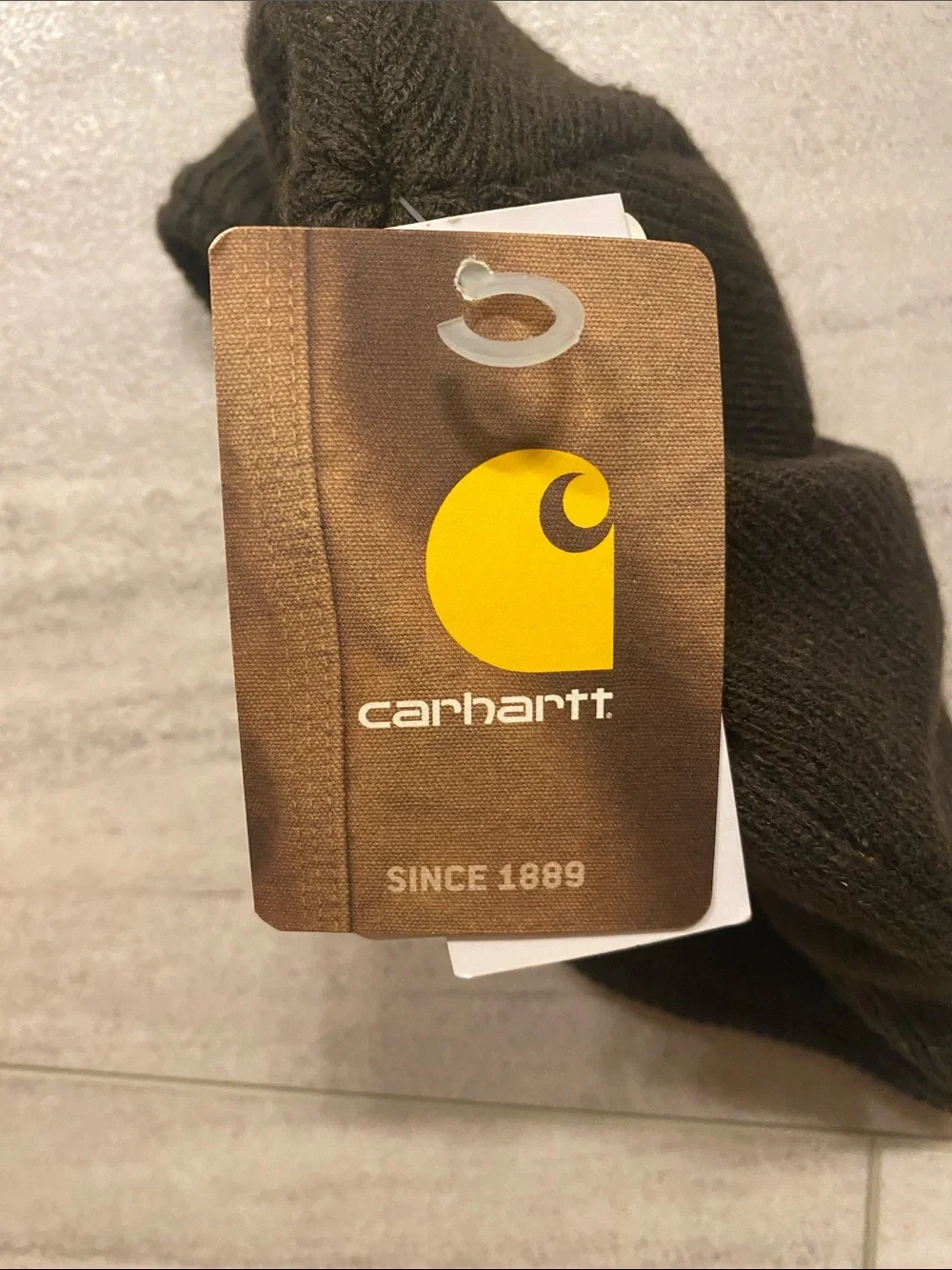 Carhartt Kids Brown Beanie with Gold Logo
